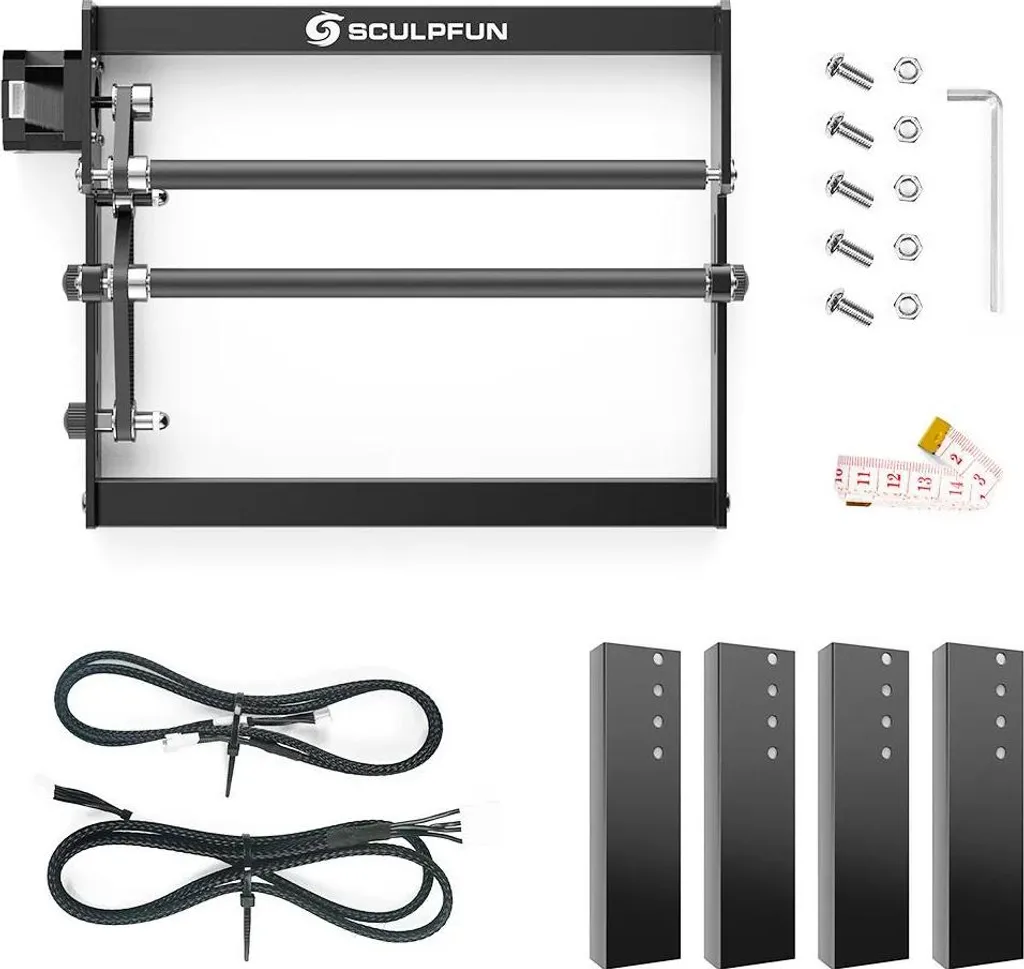 Module rotatif laser 6-150 mm à double rouleau pour axe Y blanc Pro