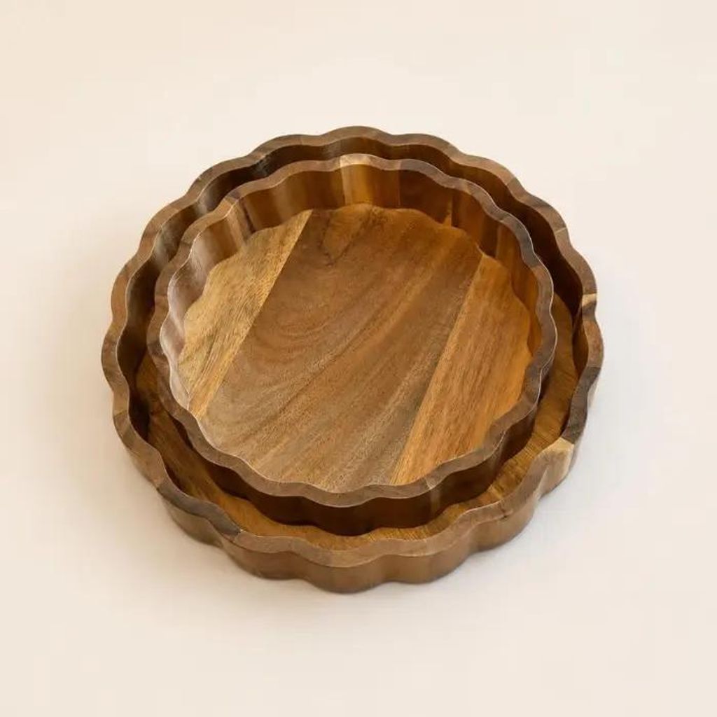 Bavary Serviertablett 2-teilig 25 cm Akazienholz Produktbild 