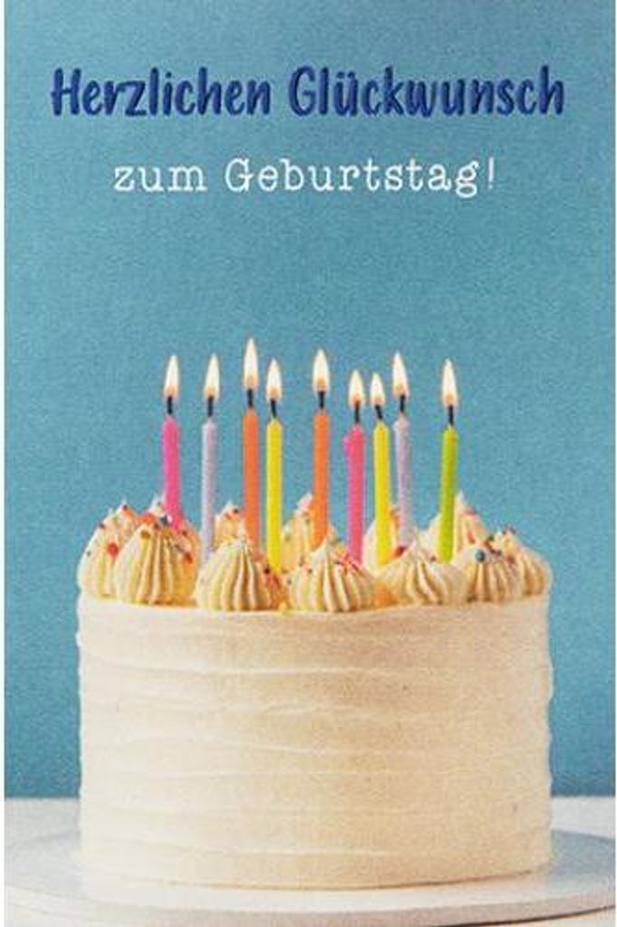 Minikärtchen zum Geburtstag Klammerkarte Blumenkärtchen Torte Herzlichen Glückwunsch