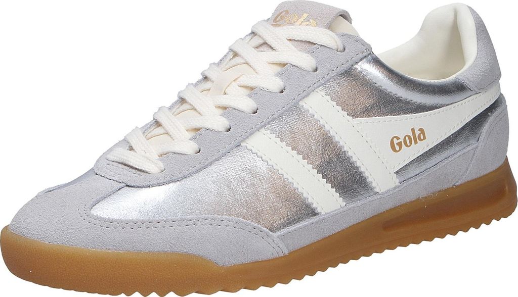 Gola Damen-Sneaker Firefly Metallic Silber-Off-White-Weiß, Farbe:multicolor, EU Größe:40