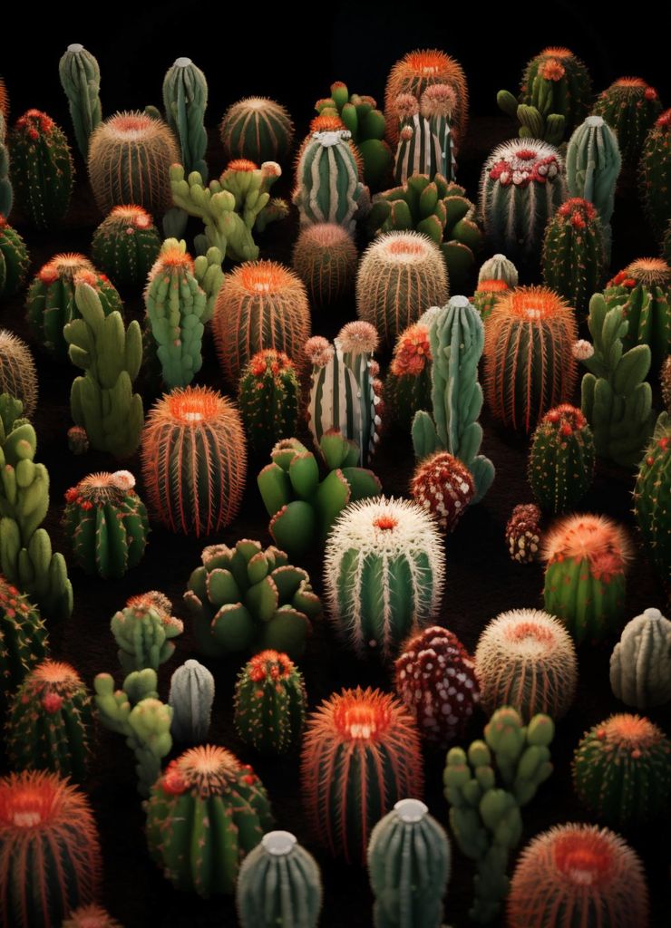 Plakat 13x18cm Garten der Kakteen