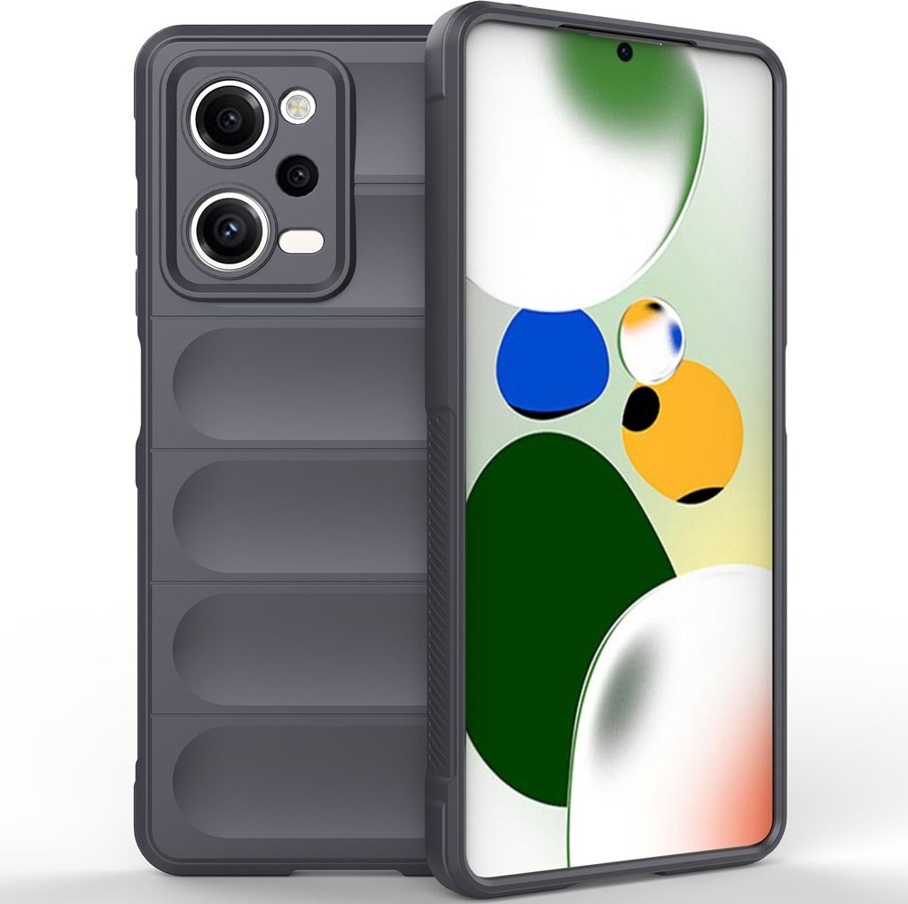 Redmi Note 12 Pro 5G Hülle, Weich TPU Silikon Stossfest Anti-rutsch Schutzhülle für Xiaomi Redmi Note 12 Pro 5G Dunkelgrau