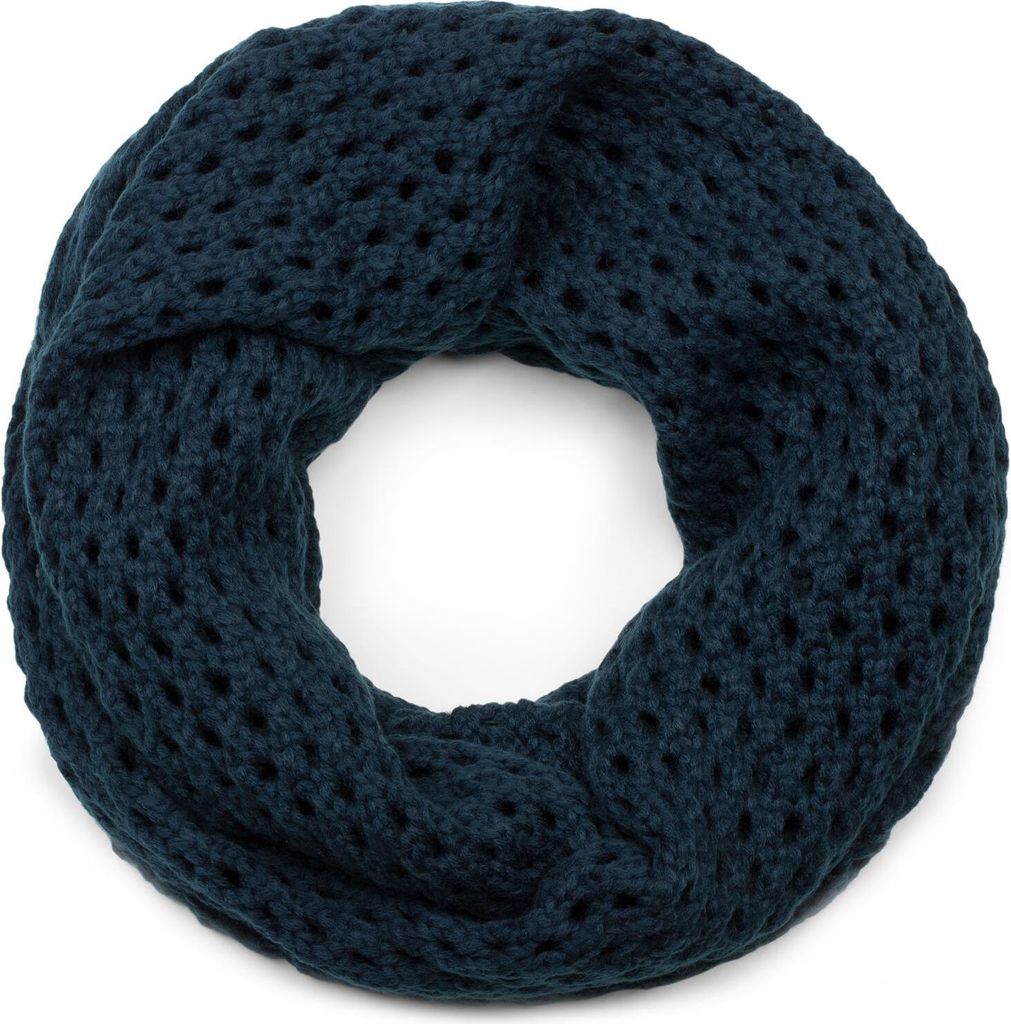 styleBREAKER Weicher Strick Loop Schal mit Ajour-Lochmuster | Kuscheliger Schlauchschal für Damen & Herren | Kombinierbar mit passender Mütze
