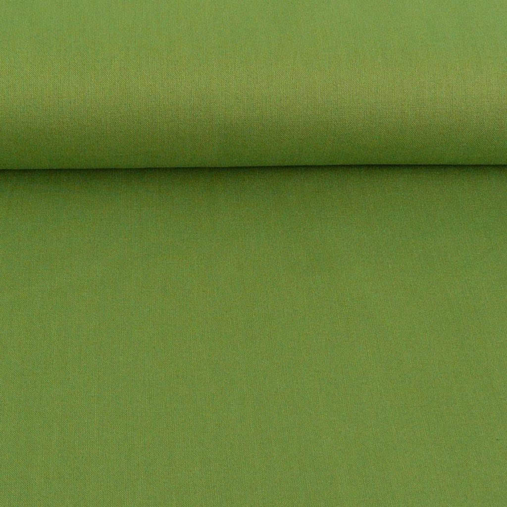 Baumwollstoff Popeline Meterware uni oliv grün – 150cm, Produktbild 