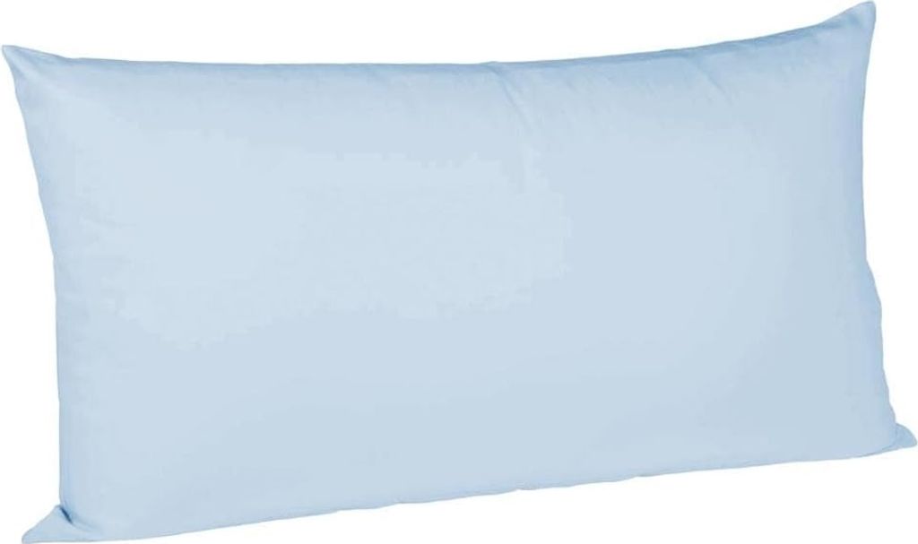 sleepling – Satin Kissenbezug, 100% seidig weiche Baumwolle, 40x80 cm, bleu