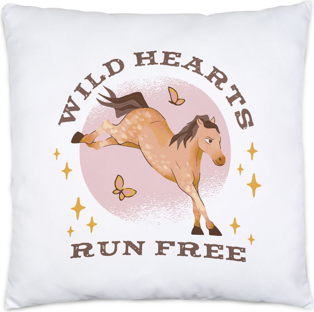 Wild Hearts Run Free Kissen Pferd Hengst Stute Hobbie Pferdeflüsterer Pferdeliebhaber Reiten Spirit
