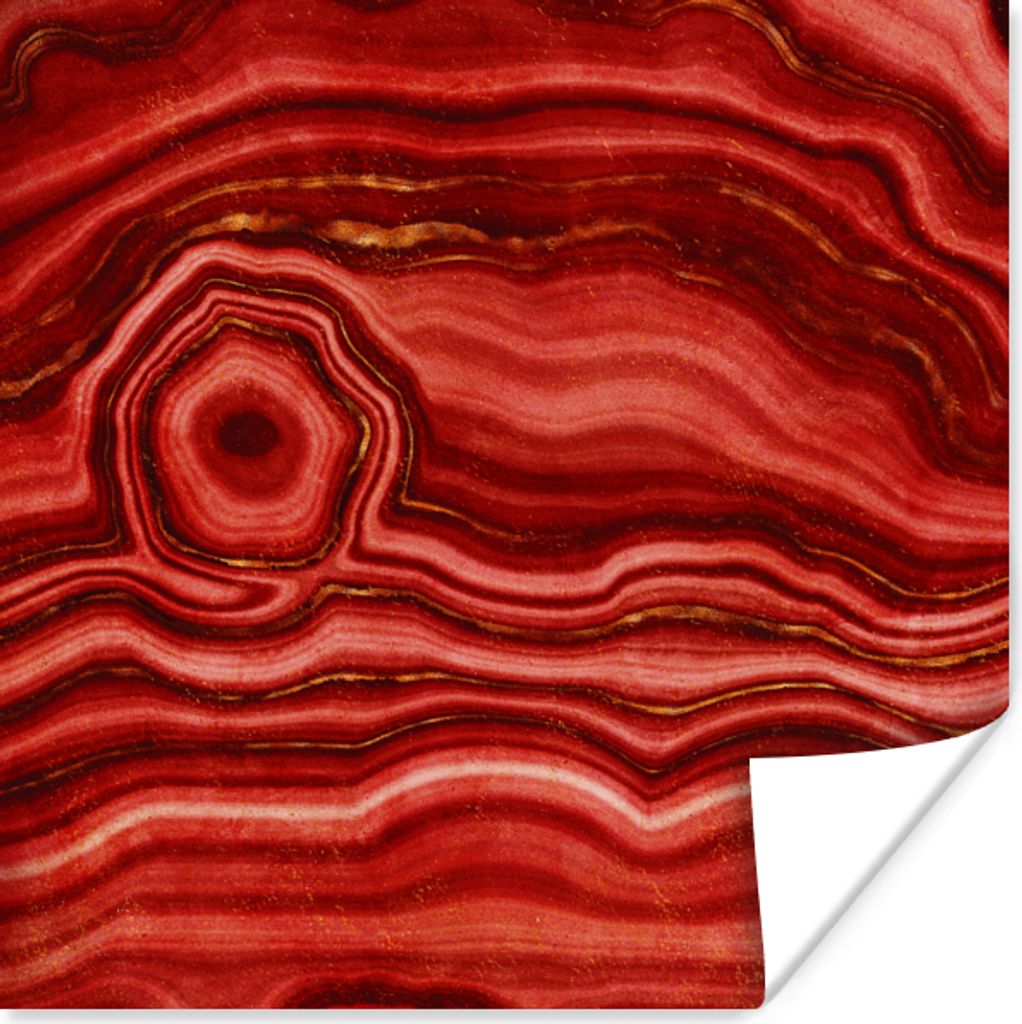 MuchoWow Poster Rot - Achat - Edelsteine 30x30 cm - Wandposter - Printing