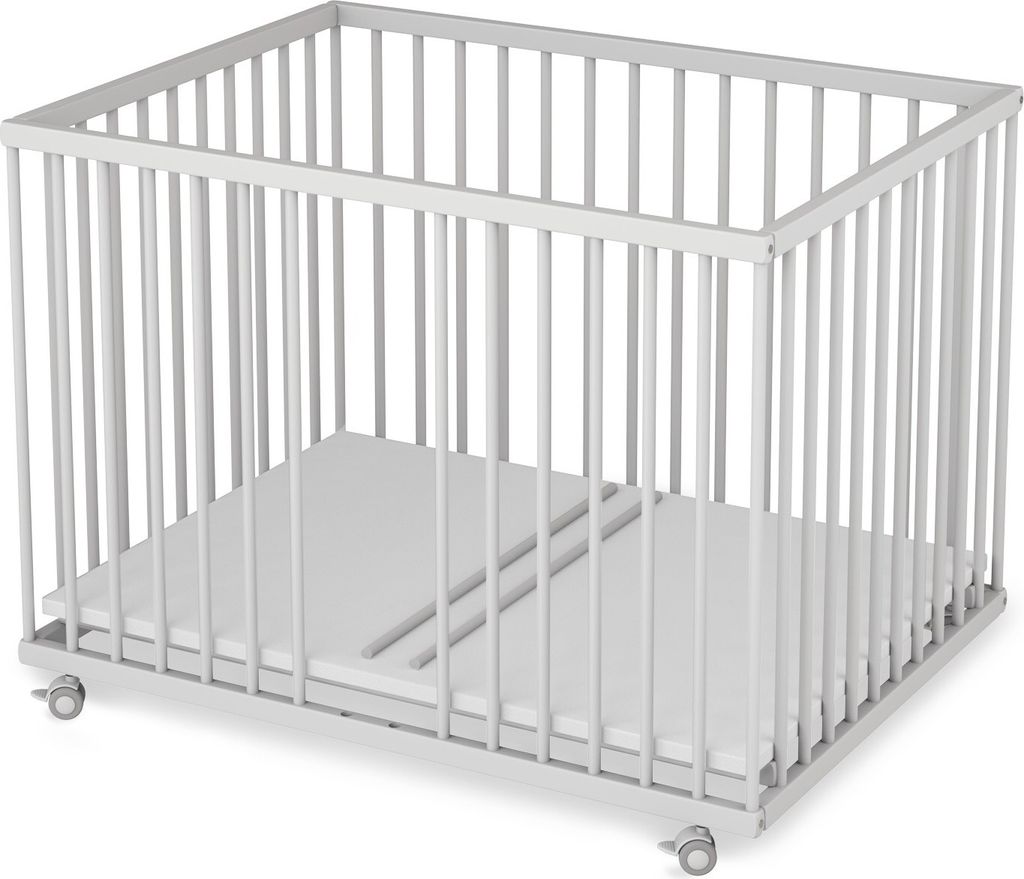 Laufgitter 75x100 cm mit Schlupfsprossen - weiß - Premium Kollektion