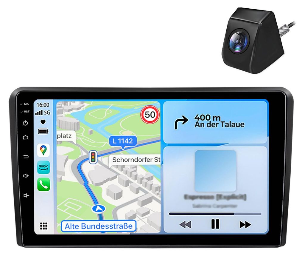 Autoradio Rückfahrkamer Für Audi A3 S3 RS3 2003-2013 kabellos CarPlay Android Auto 8Kern 4G WIFI GPS Navigation Radio DSP SWC RDS 6+128GB