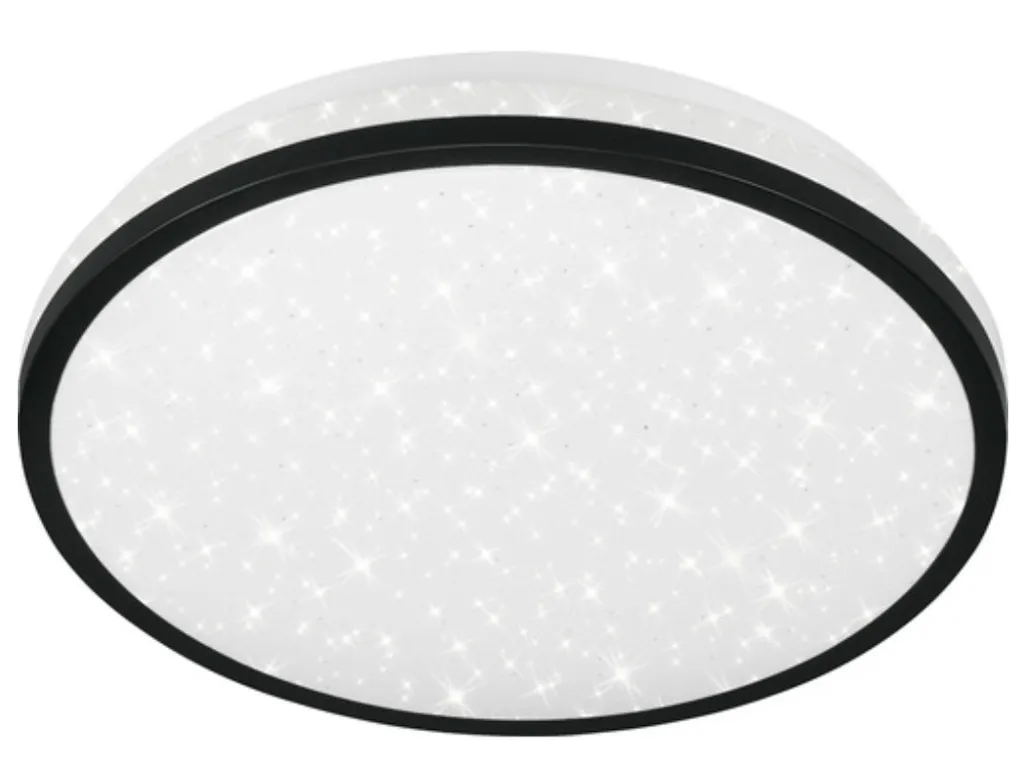 Plafonnier LED Automatique IP44 Noir 1500 Lumens pour Salle de Bain