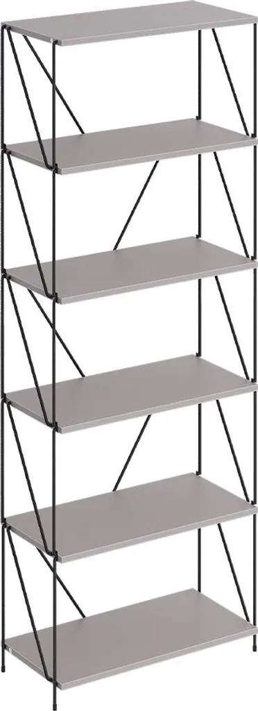 Étagère à livres Vicco Ravix Gris et Noir 60x166,5 cm - Modèle 55292