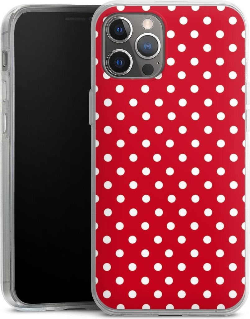 DeinDesign Handyhülle für Apple iPhone 12 Pro Max Silikon Hülle Case Smartphone Schutzhülle Polka Dots Punkte Retro