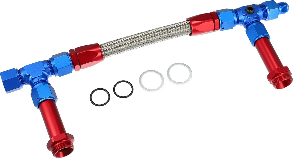 Ligne Carburant AN8 en Acier Inox Robuste avec Raccords de Liaison Pro