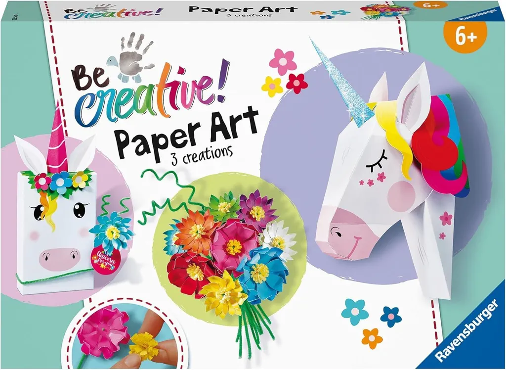 Kit Créatif Papier 3D Ravensburger BeCreative avec Planches prédécoupées