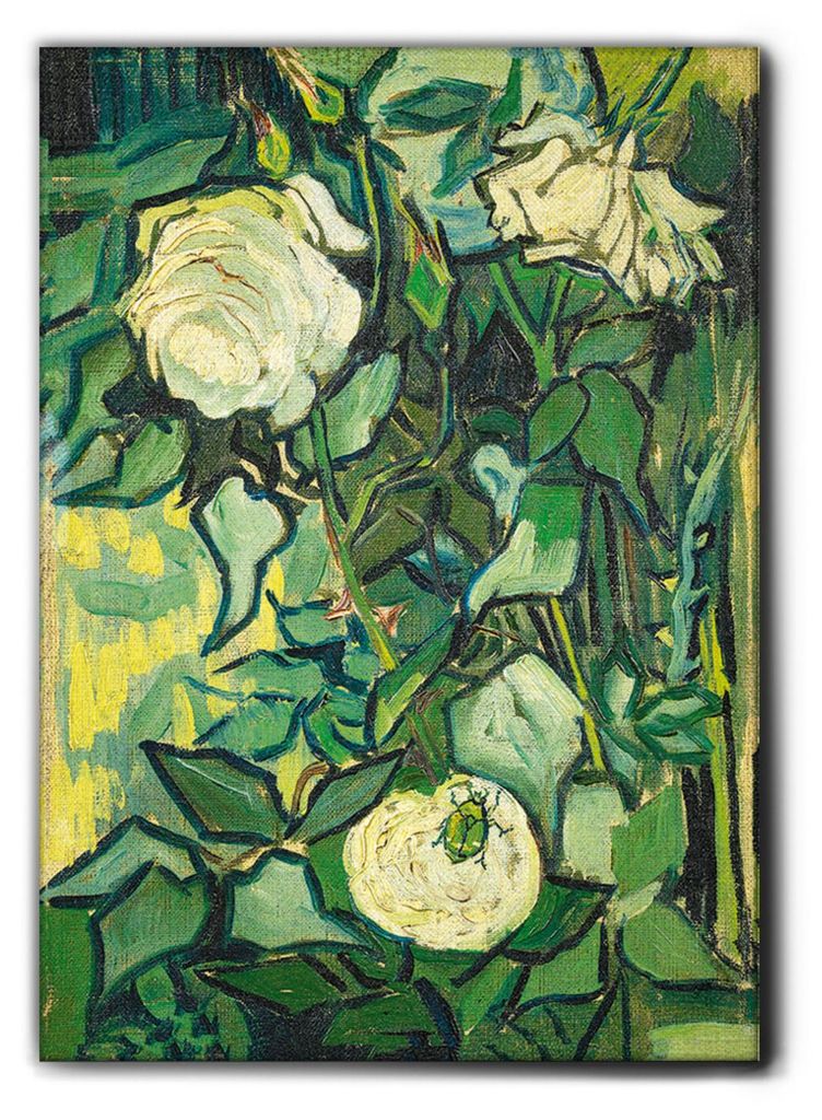 Giallobus - Rose - Vincent Van Gogh - 100L x 140B cm - Bild - Premium Loom Canvas mit hoher Dicke
