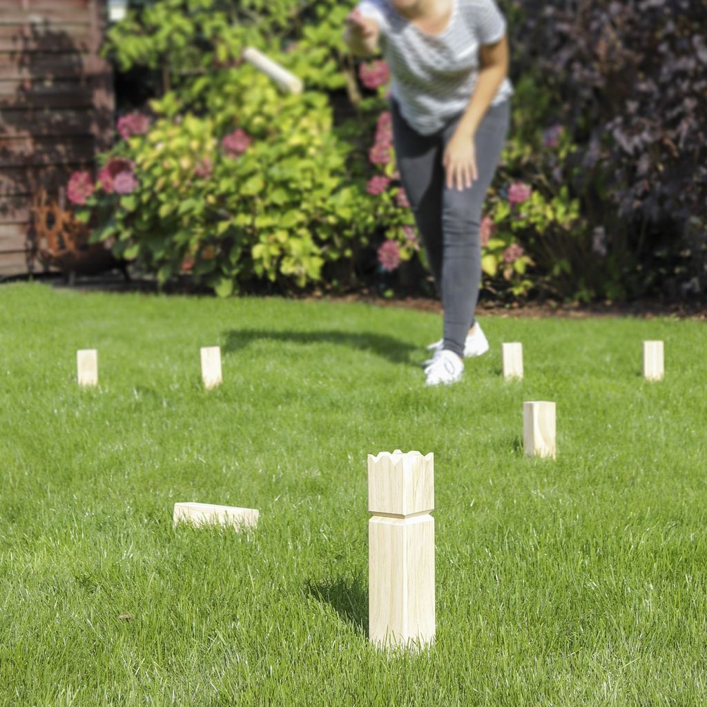 Kubb Spiel Wurfspiel Rasenschach Outdoor Holz Produktbild 2