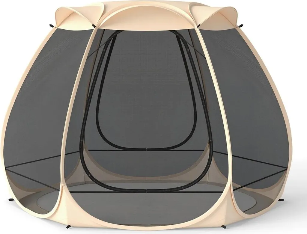 Abri de camping pliable 4-6 personnes 310 x 270 cm pour famille
