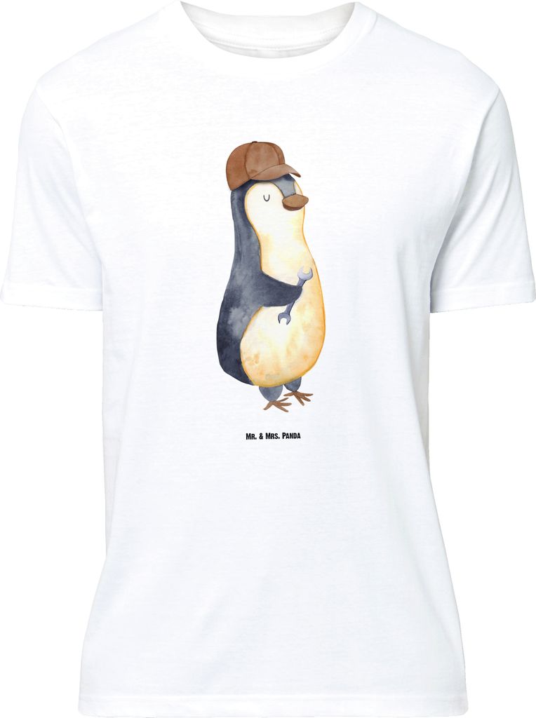 Mr. & Mrs. Panda Größe XL T-Shirt Wenn Papa es nicht reparieren kann, sind wir am Arsch - Weiß - Geschenk, Tshirt, Vatertag, Pinguin, Vater, mit...