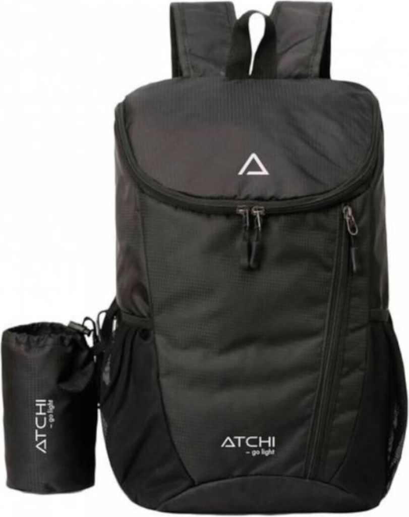 Atchi faltbarer Rucksack 22 Liter, schwarz