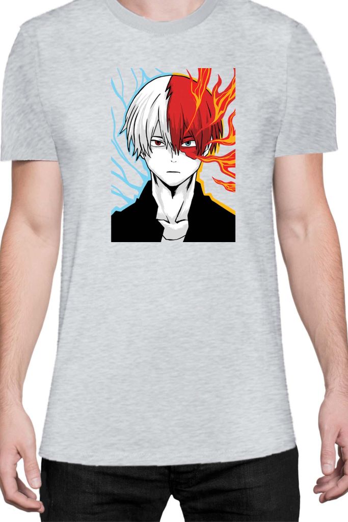 Herren T-Shirt Manga Japan Anime Comics Animation My Hero Anime Academia 27, Man XL / Grau