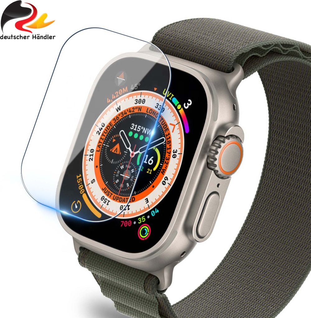 2.5D Displayschutz für Apple Watch Ultra 1 / 2 49 mm Produktbild 