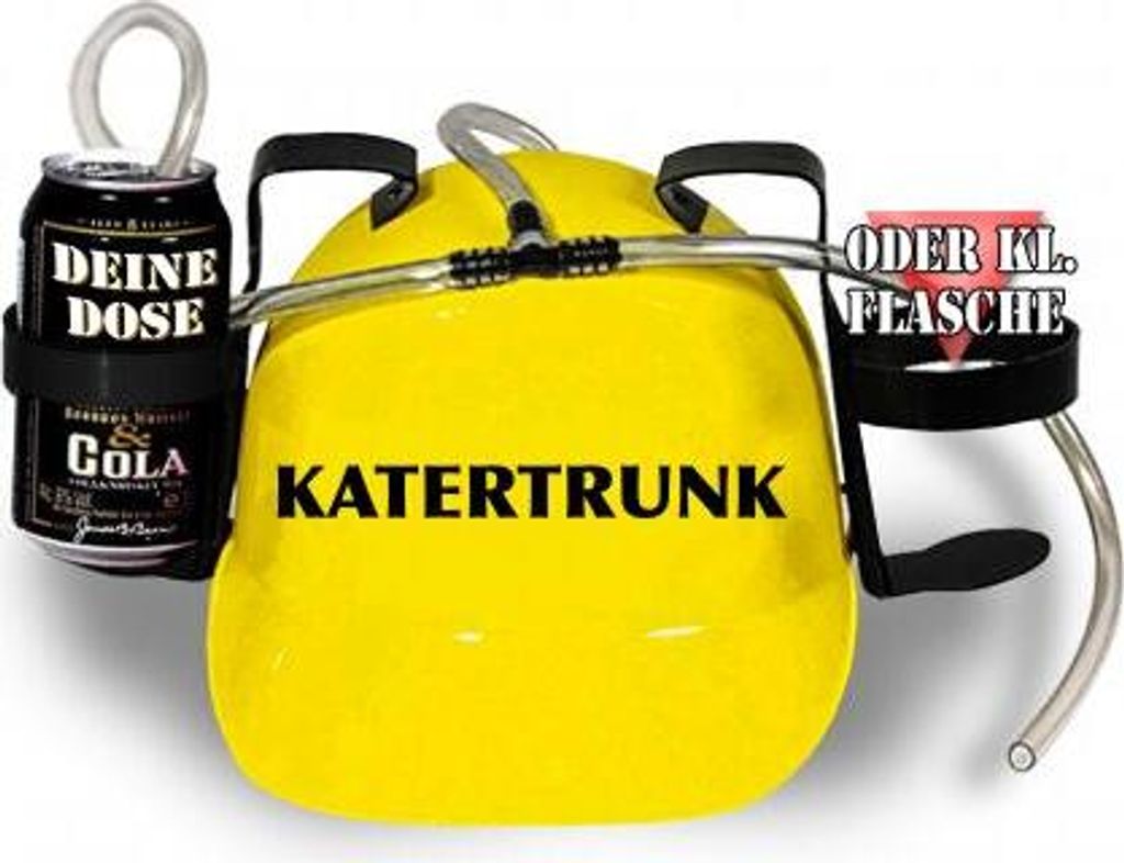 Trinkhelm Spaßhelm mit Printmotiv - Katertrunk - 51628 Color - gelb