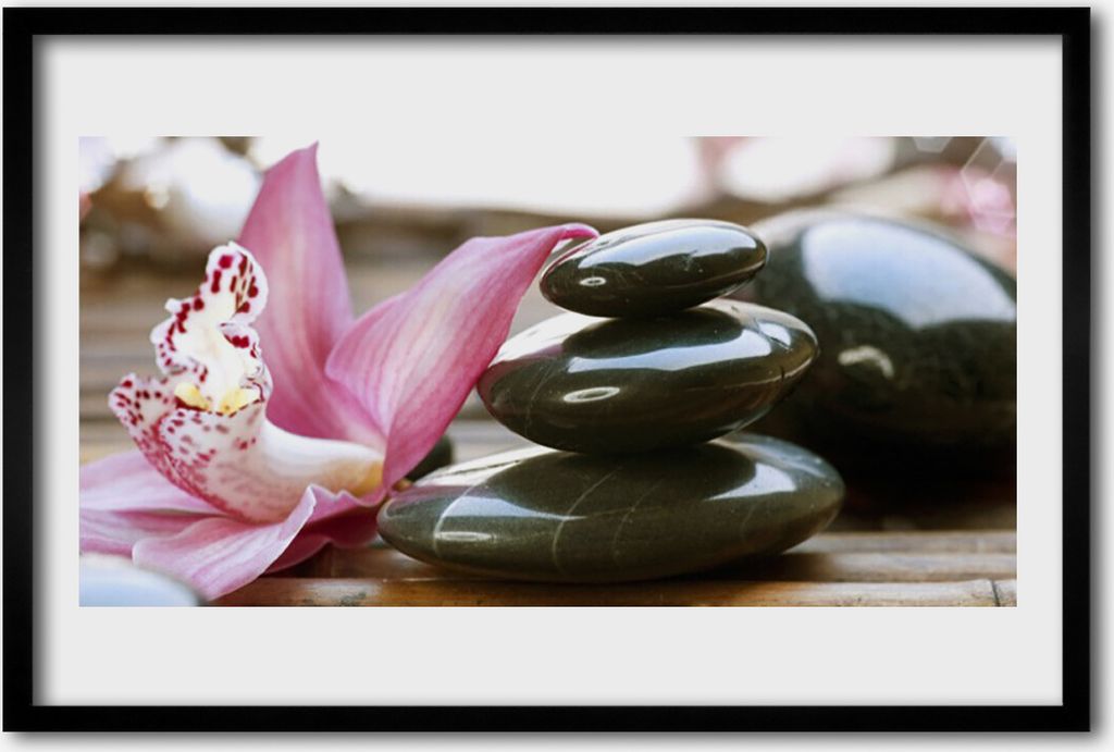 Bild 60x40 MDF-Rahmen Wandkunst Orchideen-Blumen-Kunst