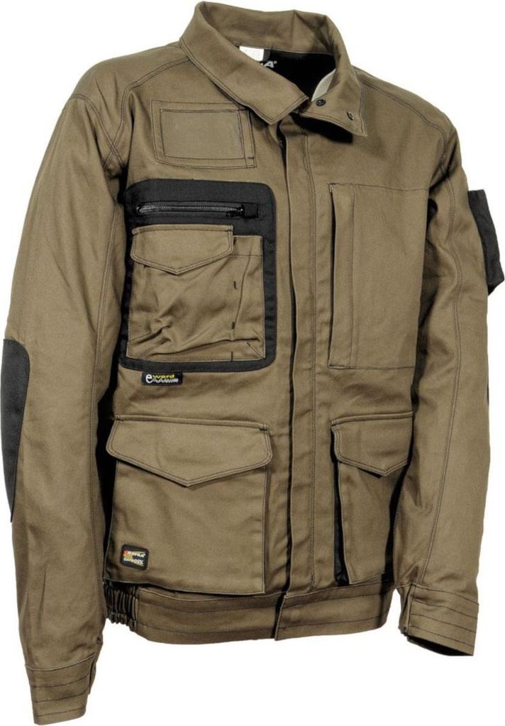 Cofra Arbeitsjacke 300 g/m², mit vielen Taschen braun 58
