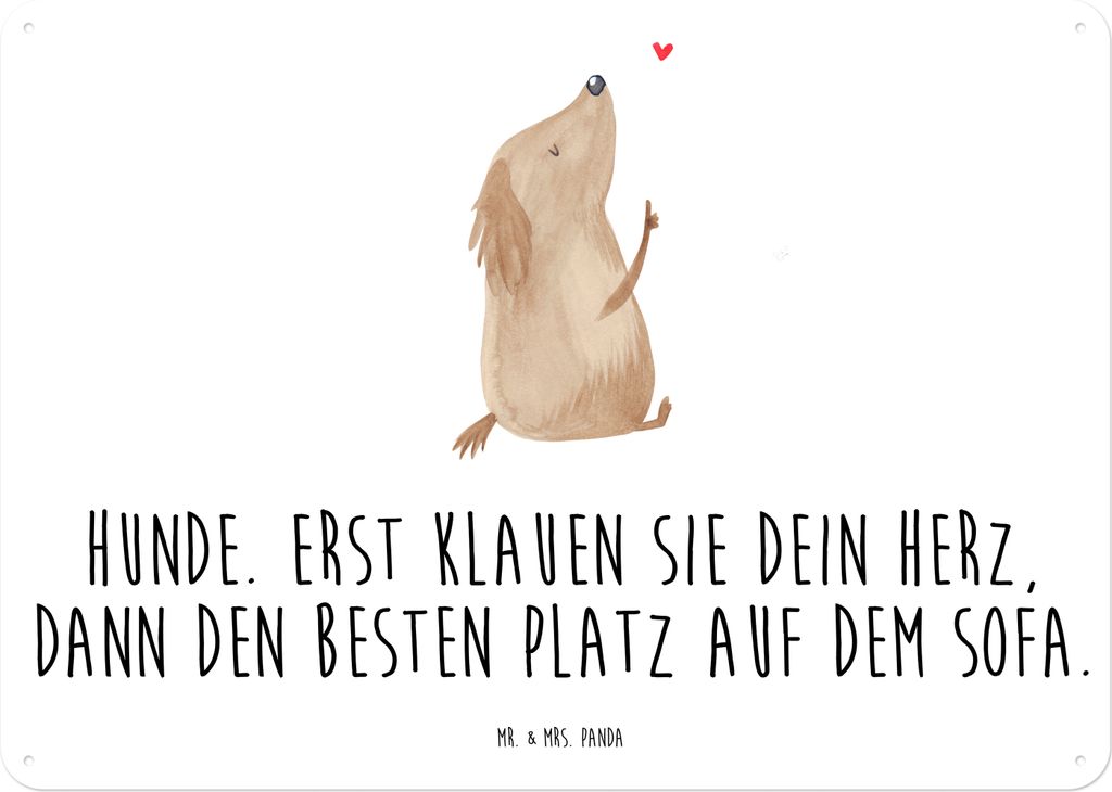 Mr. & Mrs. Panda tafel Hund Liebe DIN A4 - Weiß - Geschenk, Produktbild 