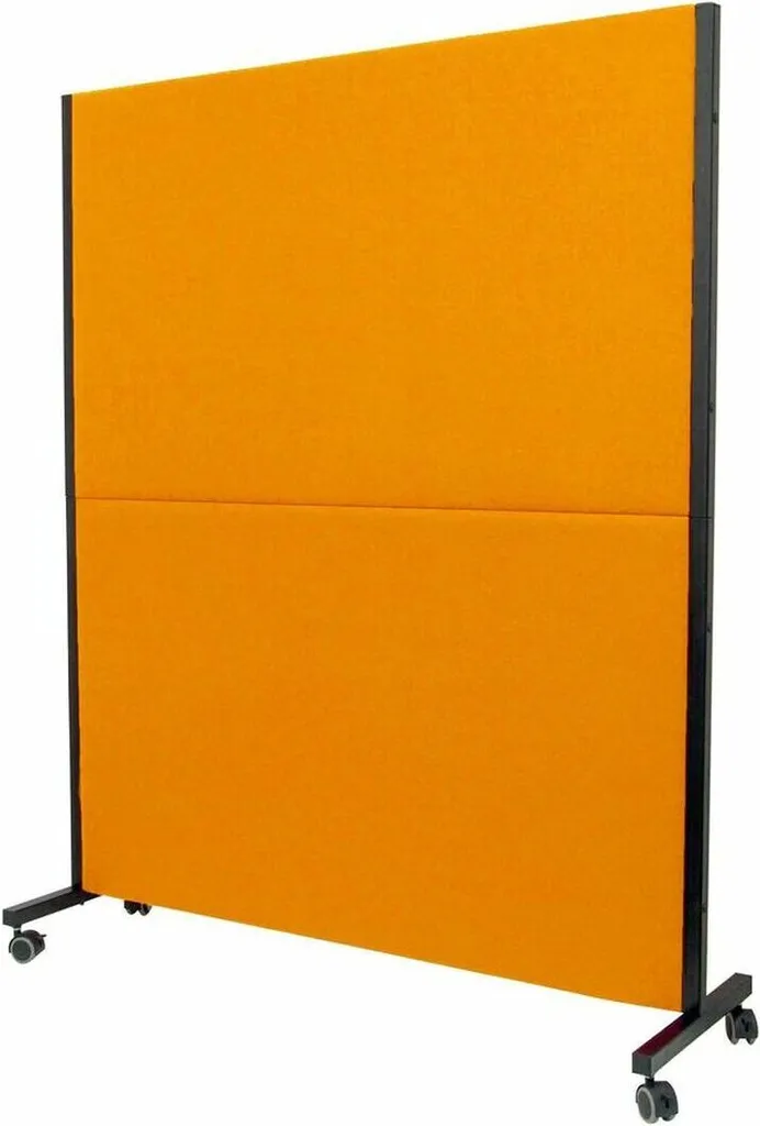Cloison de Séparation Mobile Orange Bali - Paroi Pliante sur Roulettes