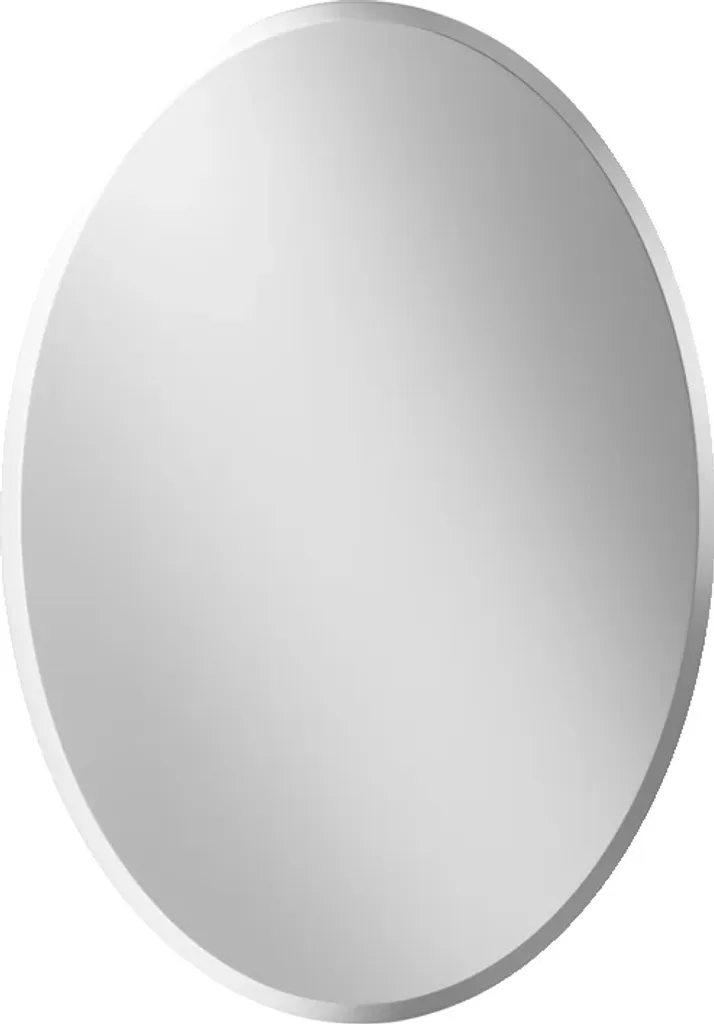 Miroir décoratif ovale avec bord biseauté pour entrée ou chambre à coucher