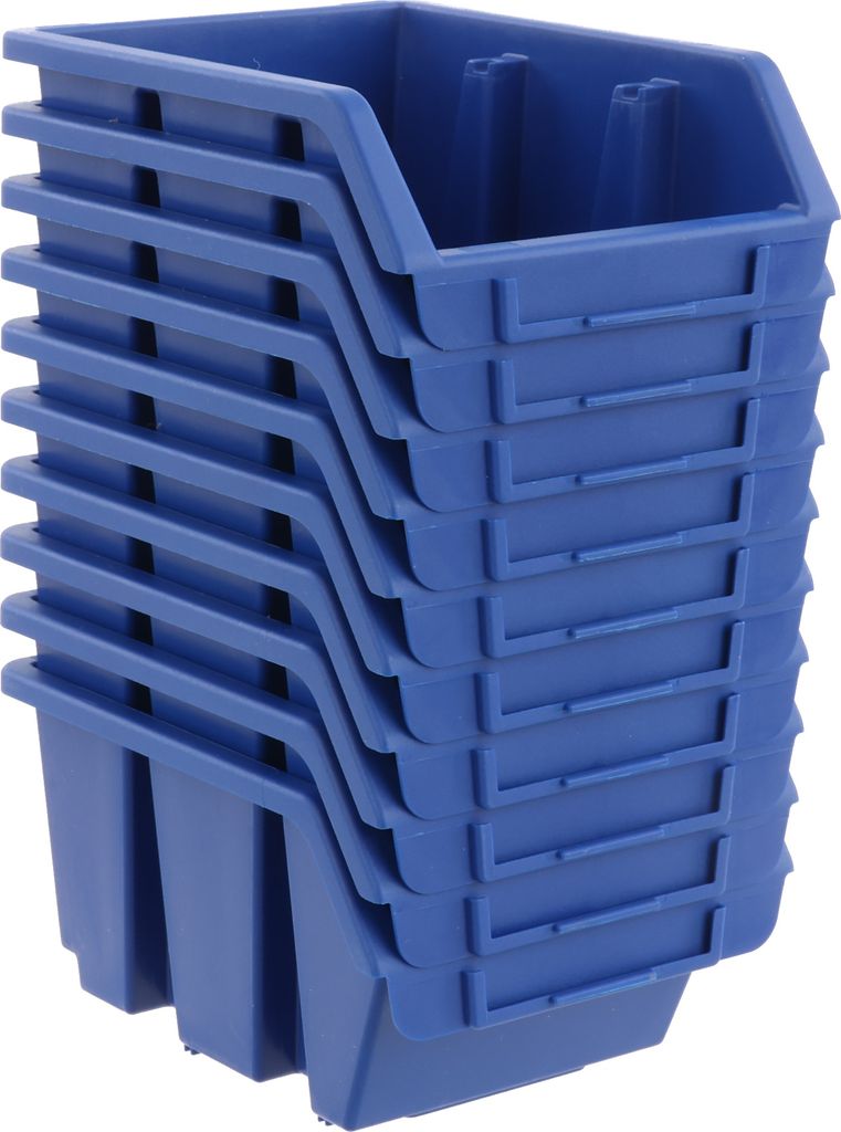 botle 10x Sortierbox Lagerbox Stapelbox Werkstatt-Stapelkiste Sichtlagerkaste Box Blau 11,5x8,5x6 cm Sortierkaste Kunststoffbox Garage Wergzeugbox ...