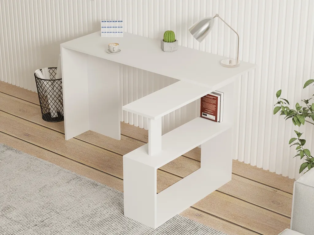 Table basse Cayko PUQ Skye Decor blanc 130cm en bois mélaminé de qualité