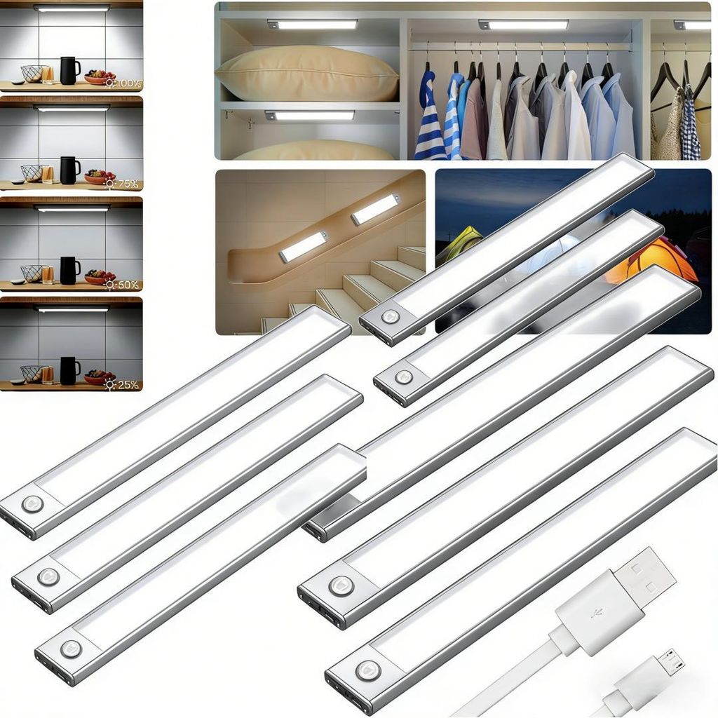 8 Stück-20cm, LED Unterbauleuchte, Schrankleuchte mit Produktbild 
