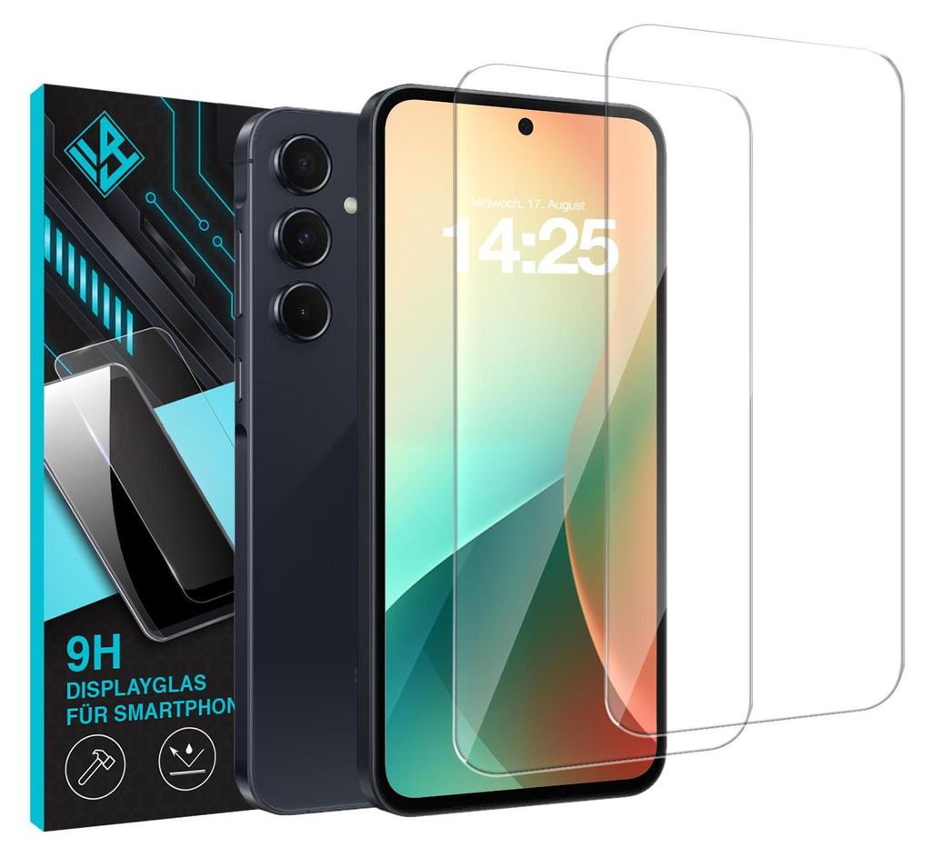 2x 9H Schutzglas Displayschutzfolie für Samsung Galaxy A55 Produktbild 