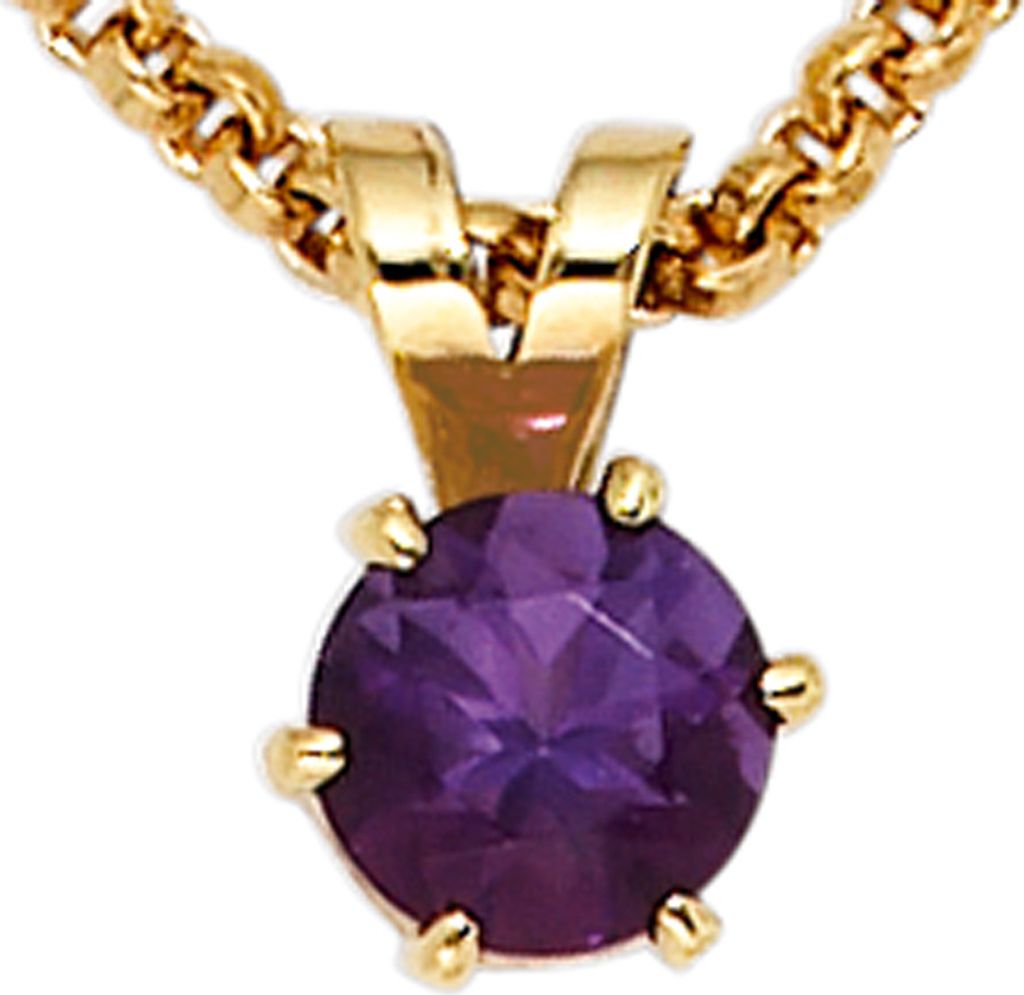 JOBO Anhänger 585 Gold Gelbgold 1 Amethyst violett