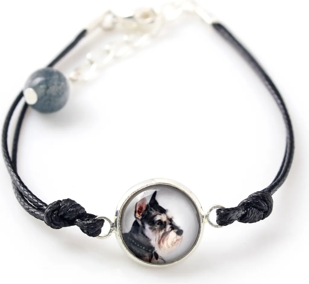 Personalizza il tuo Stile: Bracciale Art-Dog Schnauzer con Foto Reale