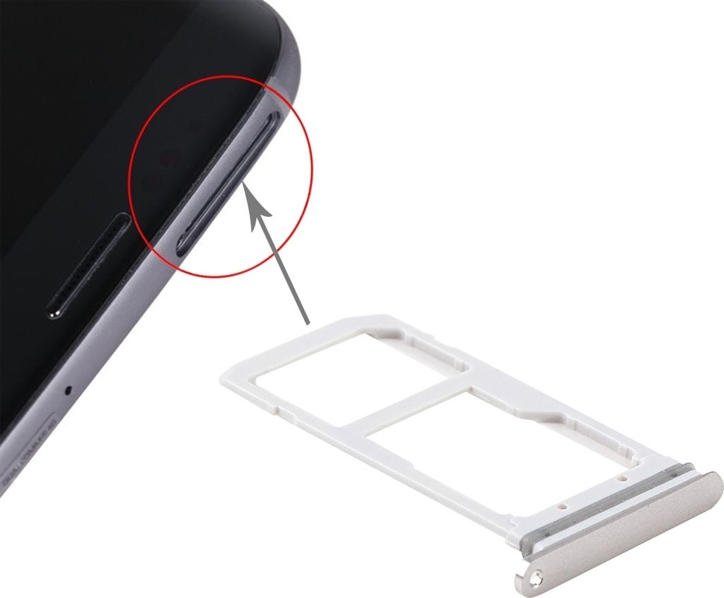 wortek Sim + Micro SD Karten Halter | Samsung Galaxy S7 | Dual Adapter Tray Slot Ersatz | Gold