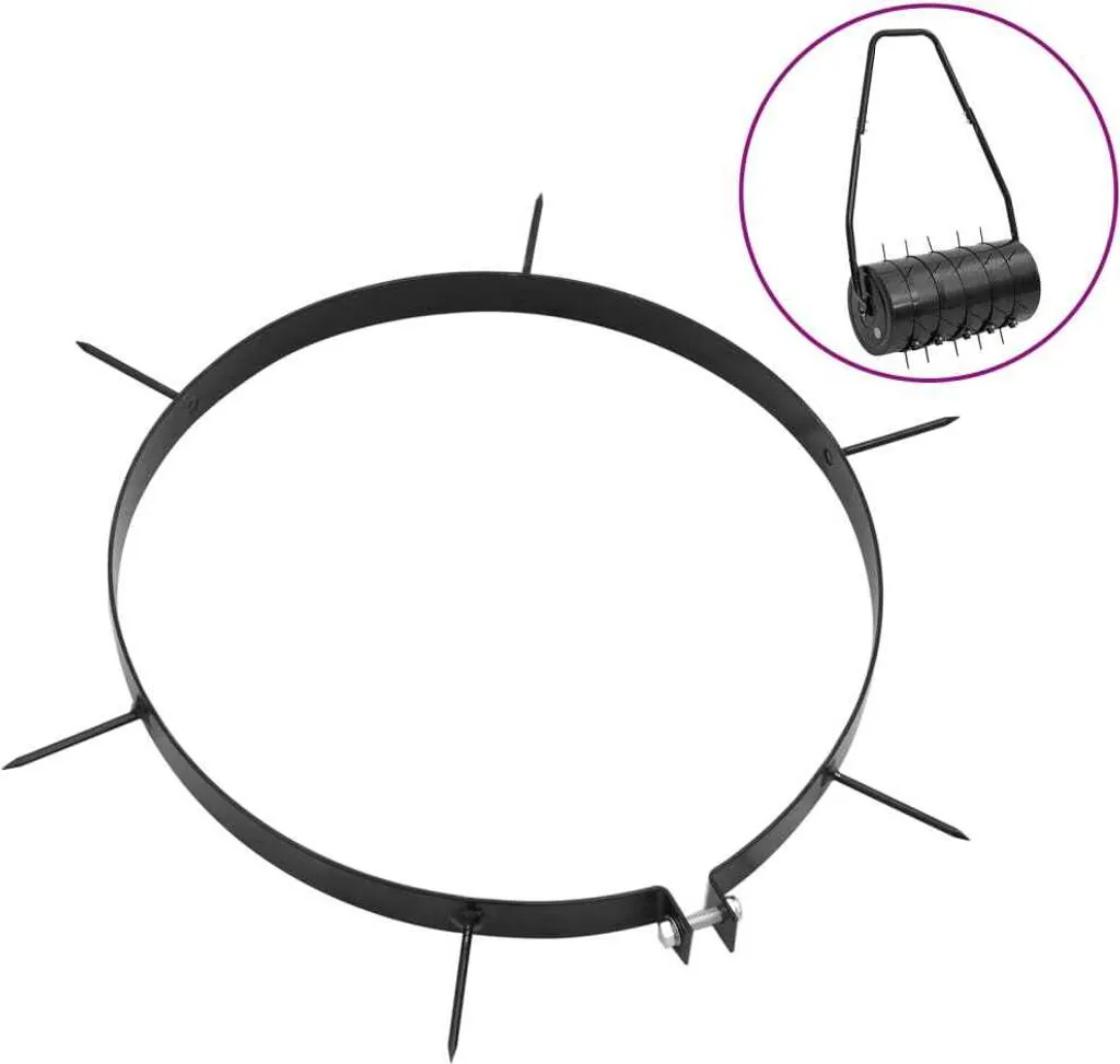 Set 5 Aeratori per Rullo Prato Punte Ferro Ø 30cm | Acciaio Professionale
