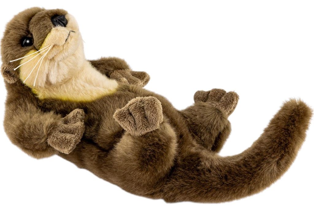 Carl Dick Otter liegend, ca. 22cm, 32cm mit Schwanz 1821001 Kuscheltier, Plüschtier, Stofftier
