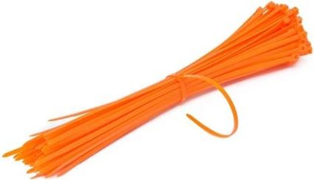 Kabelbinder 370/7,6 mm Orange 100 Stück Produktbild 