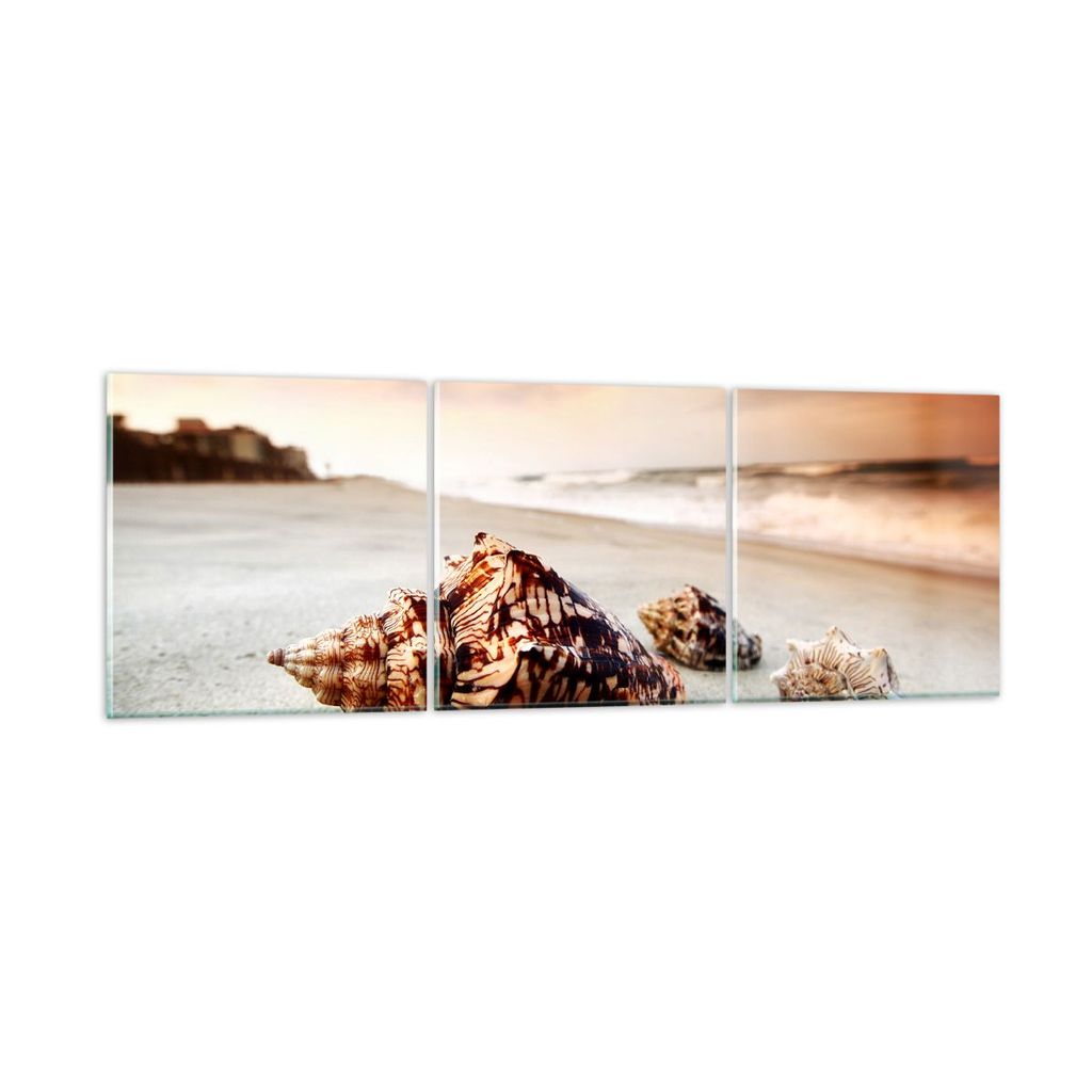 Bilder auf glas - Strand schön karibisch bunt - 120x40cm - Glasbilder - Wandbilder - Kunstdruck - zum Aufhängen bereit - Wanddekoration aus Glas ...