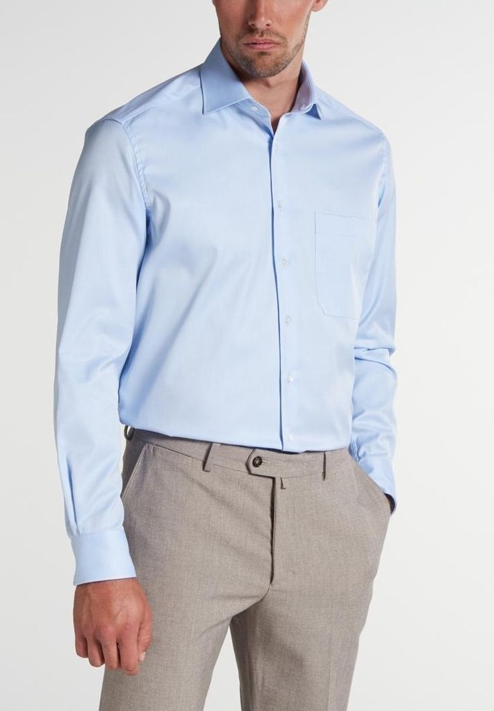 Eterna Herren Hemd Comfort Fit 8817-10-E19K AL: 65 cm Gr. 54 blau