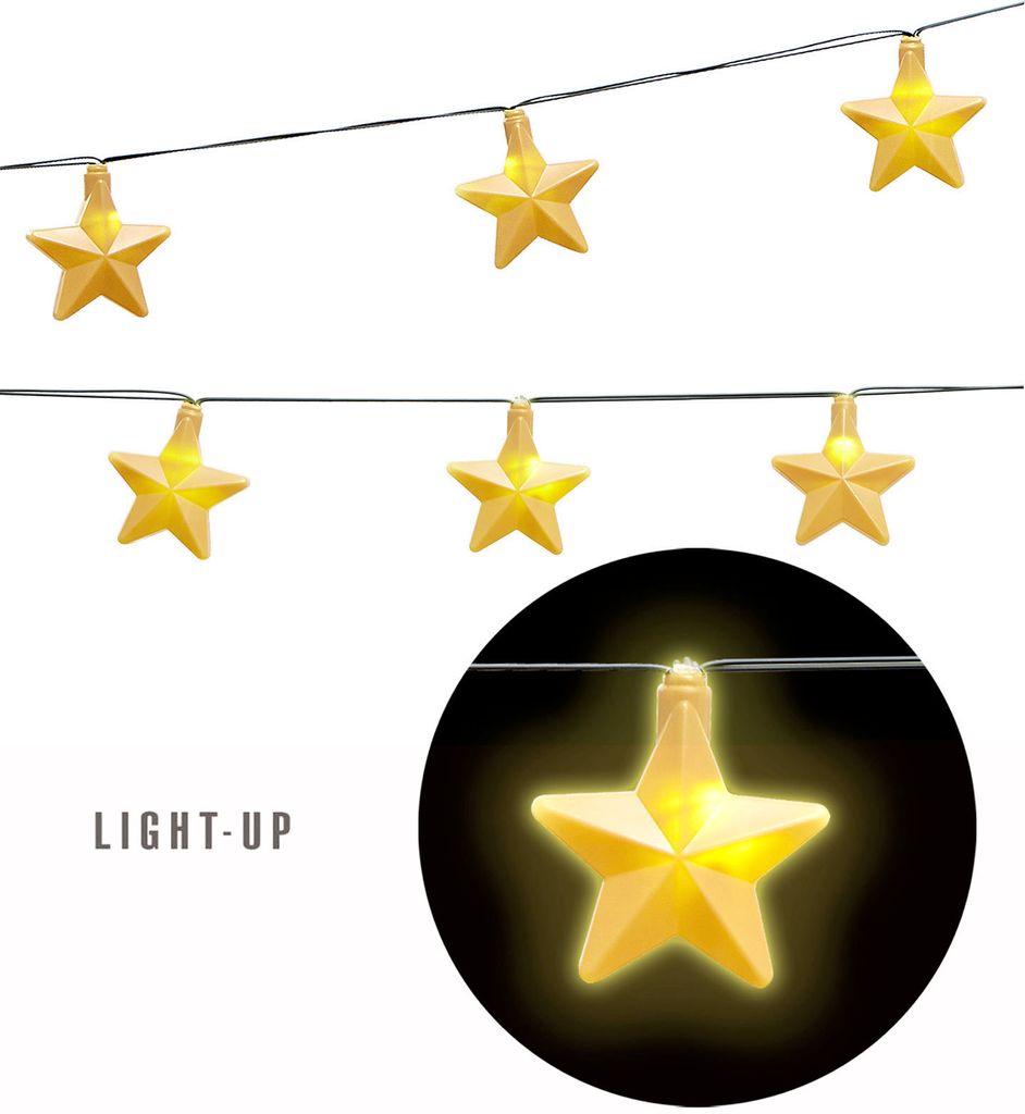 STERNENLICHTERKETTE 2,5 m - 10 Lichter - auf Batterie