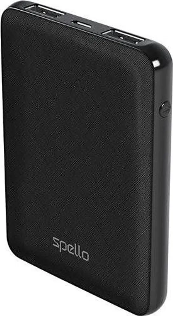 Batterie externe Spello 5000mAh noir - Power bank de poche compacte
