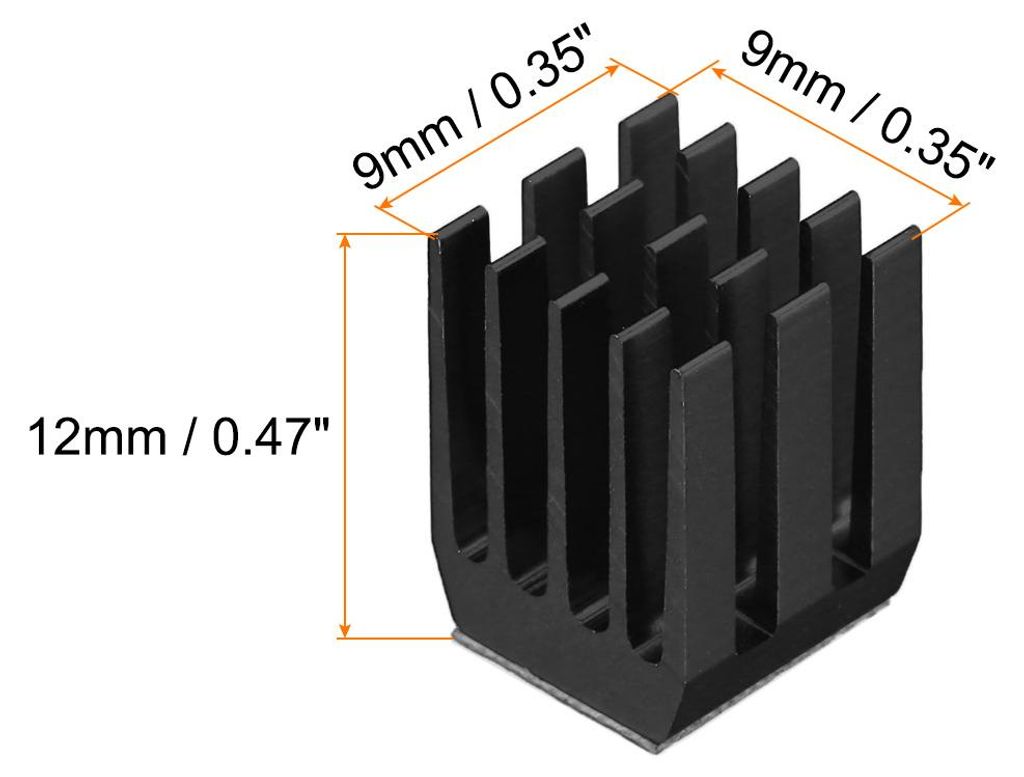 22Stk 9x9x12mm Kš¹hlk?rper Aluminium Kš¹hler Kš¹hlk?rper Kš¹hlung mit Thermal Blau Aufkleber fš¹r Chip CPU Transistor FET IC Verst?rker S...