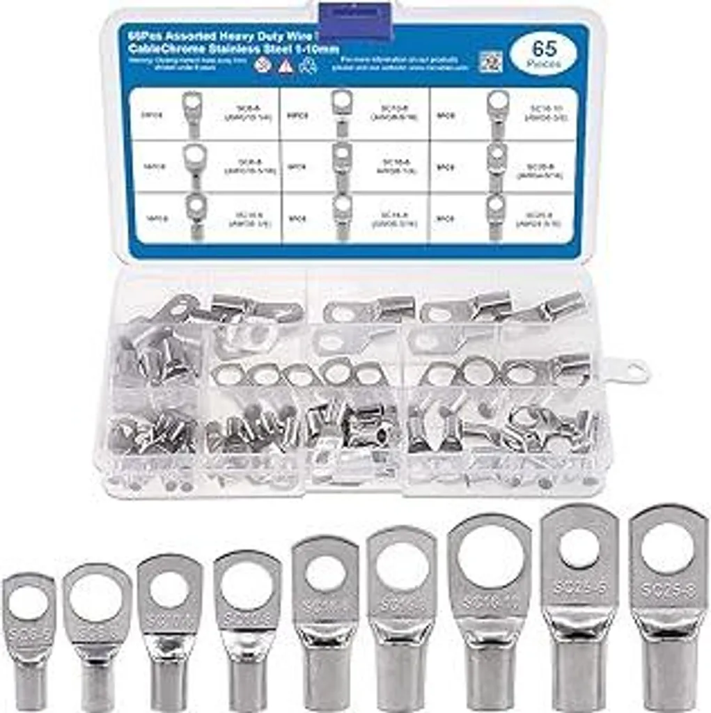 Set Capicorda a Occhiello MMOBIEL 65 Pezzi: Stop Ossidazione Batteria