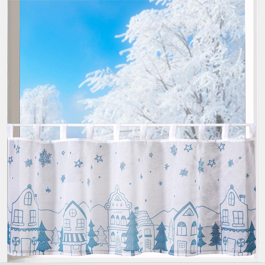 heimtexland ® Scheibengardine Winter Fensterdekoration Produktbild 