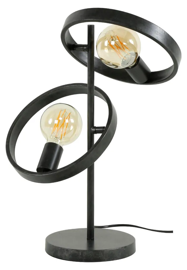 Lampe de salon FURNLUX Hover noir 42 cm pour une ambiance cosy chic