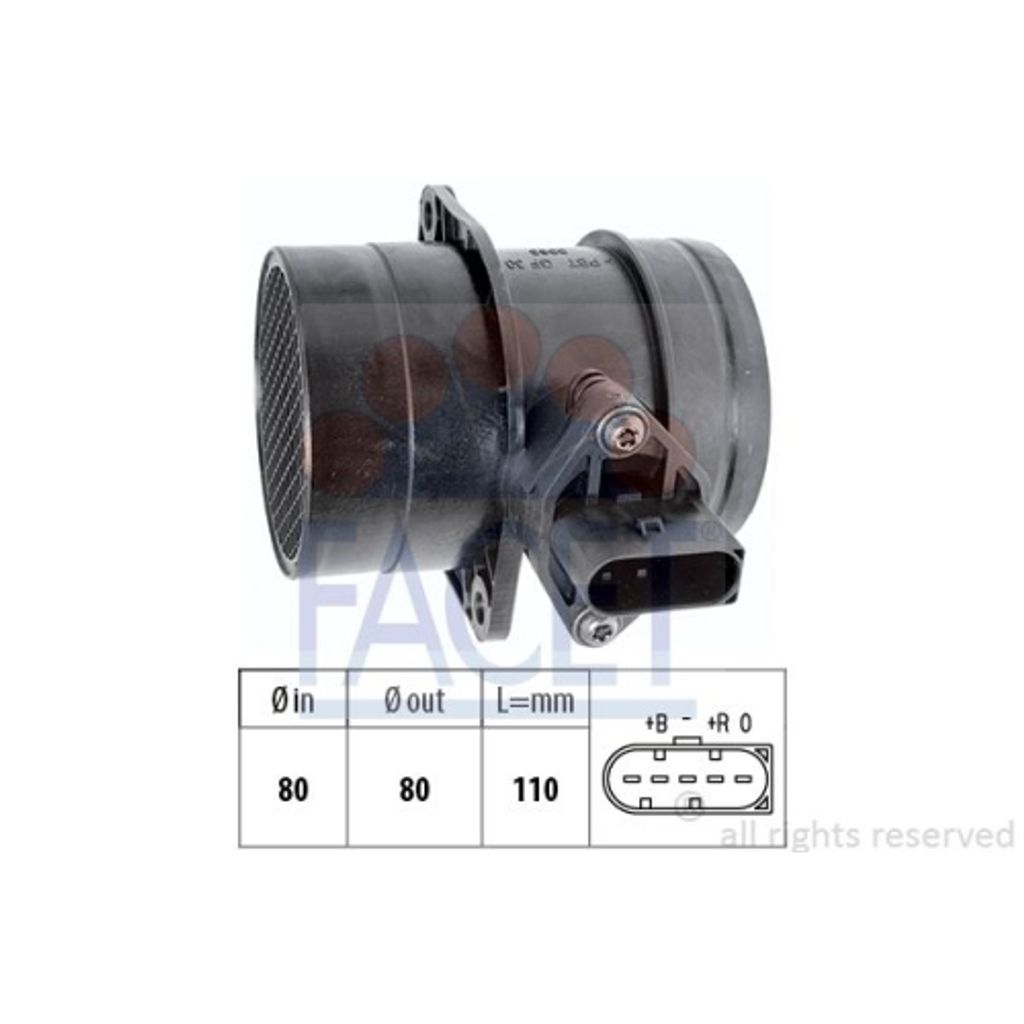 1 Luftmassenmesser FACET 10.1216 Italy - OE Equivalent für AUDI VW